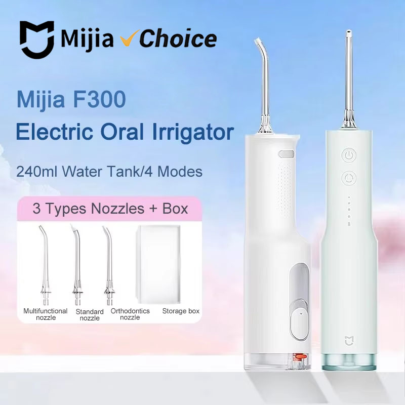 Water Flosser Cordless - Mijia Electric Oral Irrigator F300 Dental