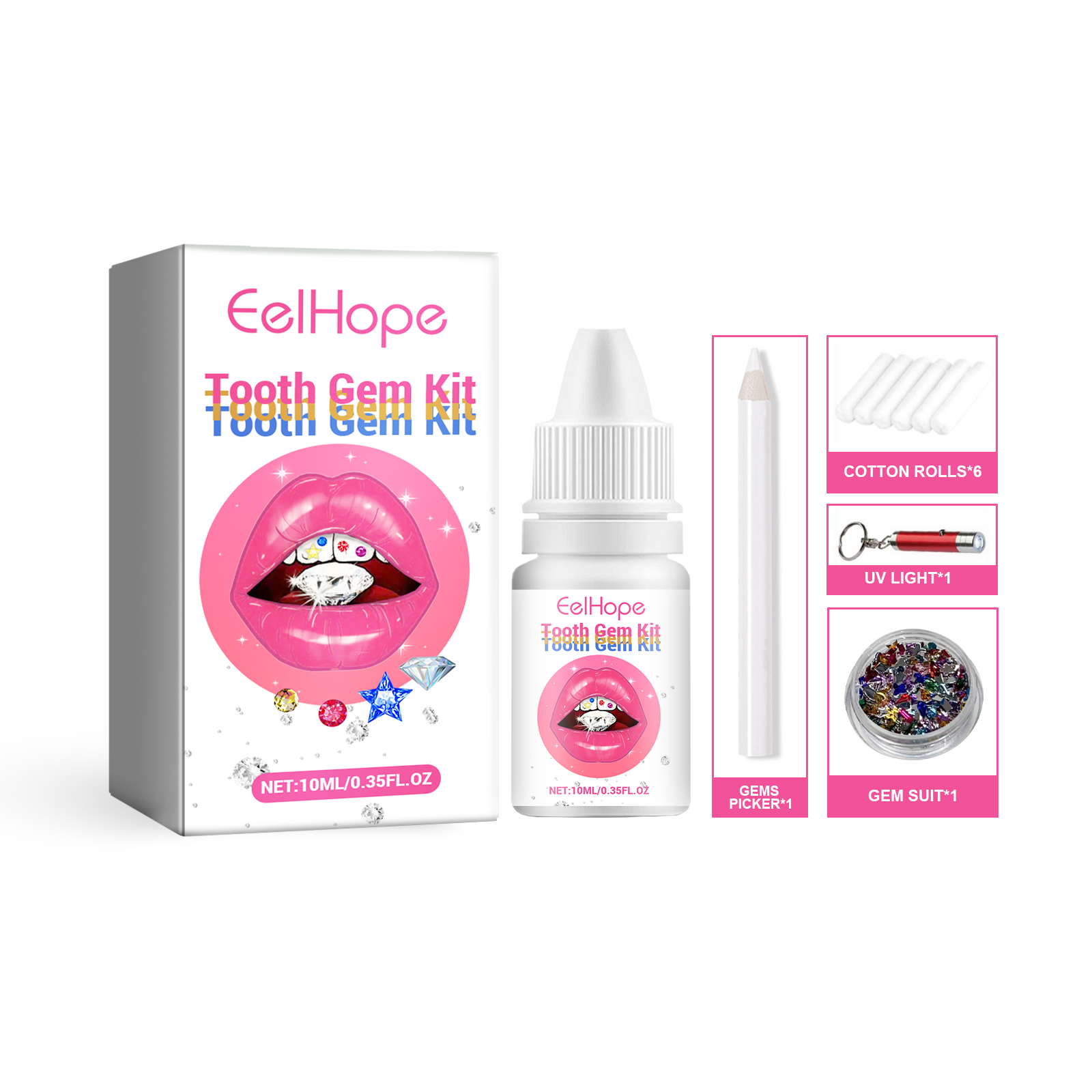 Tooth Gem Kit - Eelhope DIY Tooth Gem Kit -