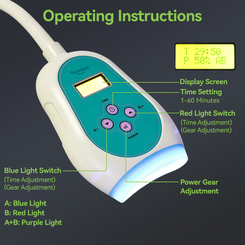 50W Dental Touch Screen 3 Colo - Teeth Whitening Kit With Light review and price