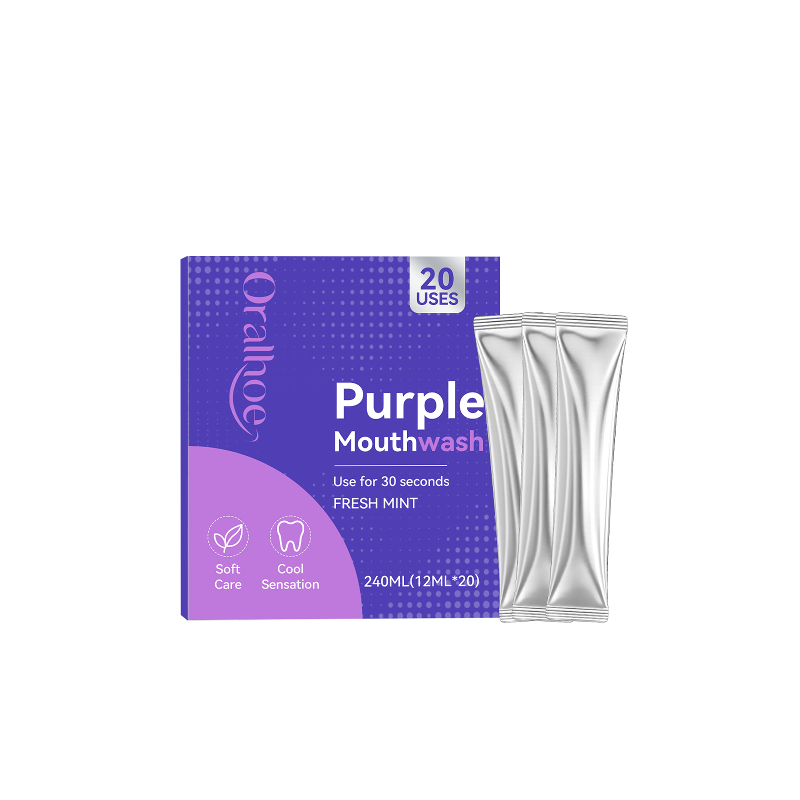 20pcs Purple Mouthwash Teeth W - Teeth Whitening Yellow Teeth review and price