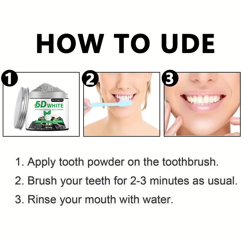 YUlTlKUE 5D White Activated ch - Whitening Powder Activated review and price