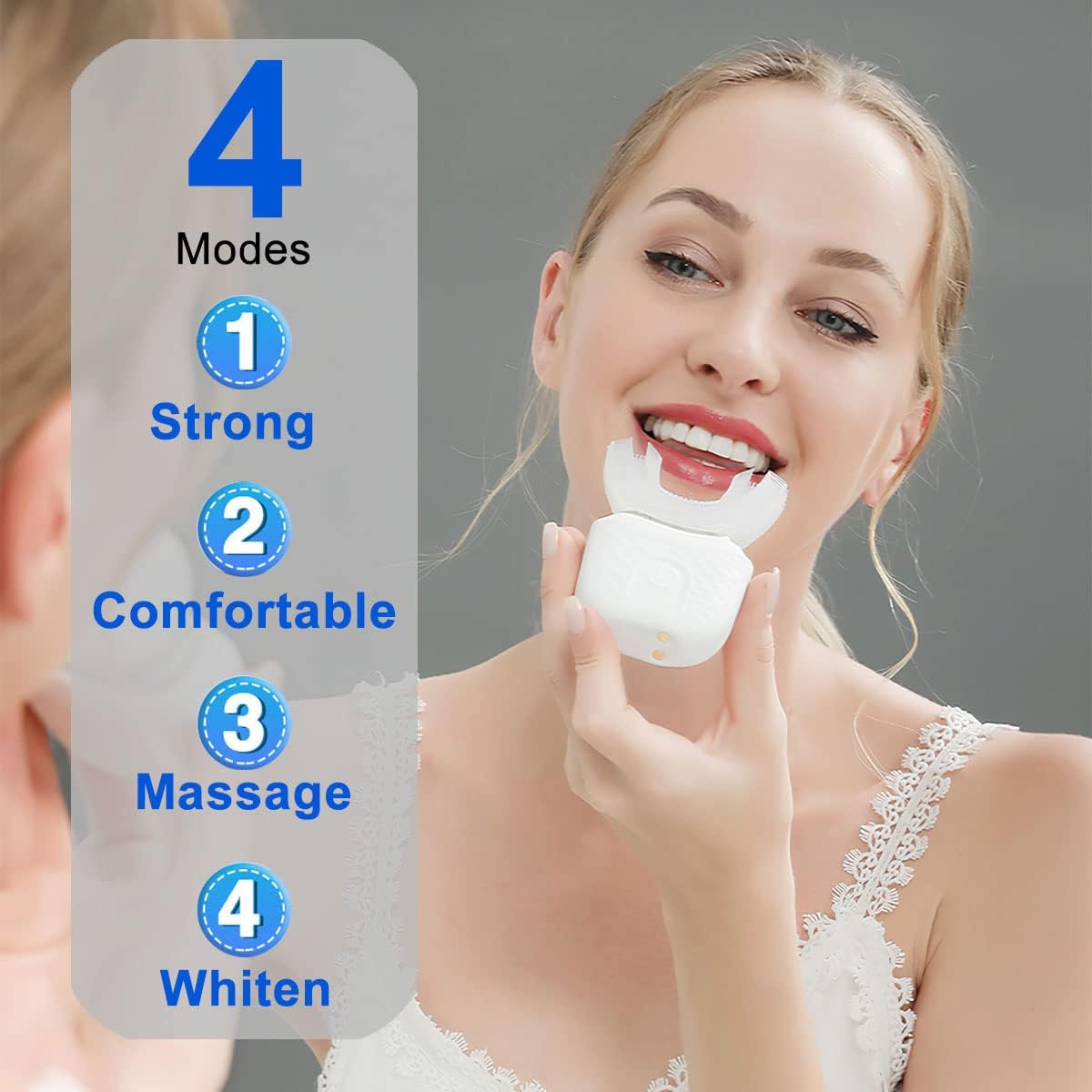 Dental Care U shape electric t - Teeth Whitening Kit With Light review and price