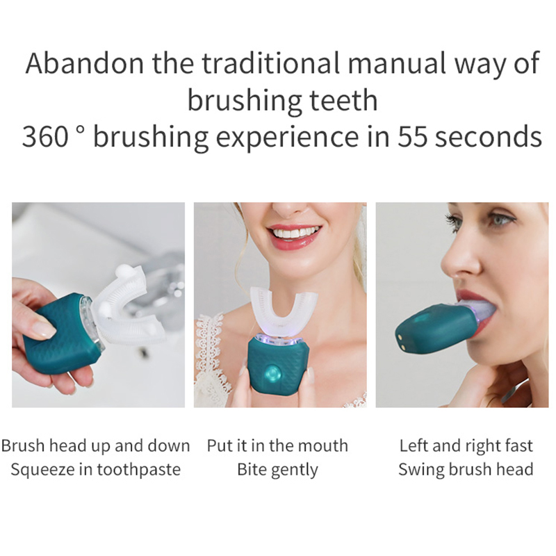 U-Shaped Electric Toothbrush A - Teeth Whitening Kit With Light review and price