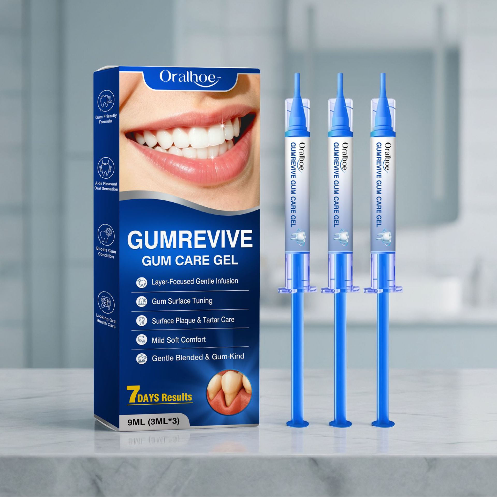 Oral Care Gel 3Pcs Gum Cleanin - Teeth Whitening With Hydrogen Peroxide review and price