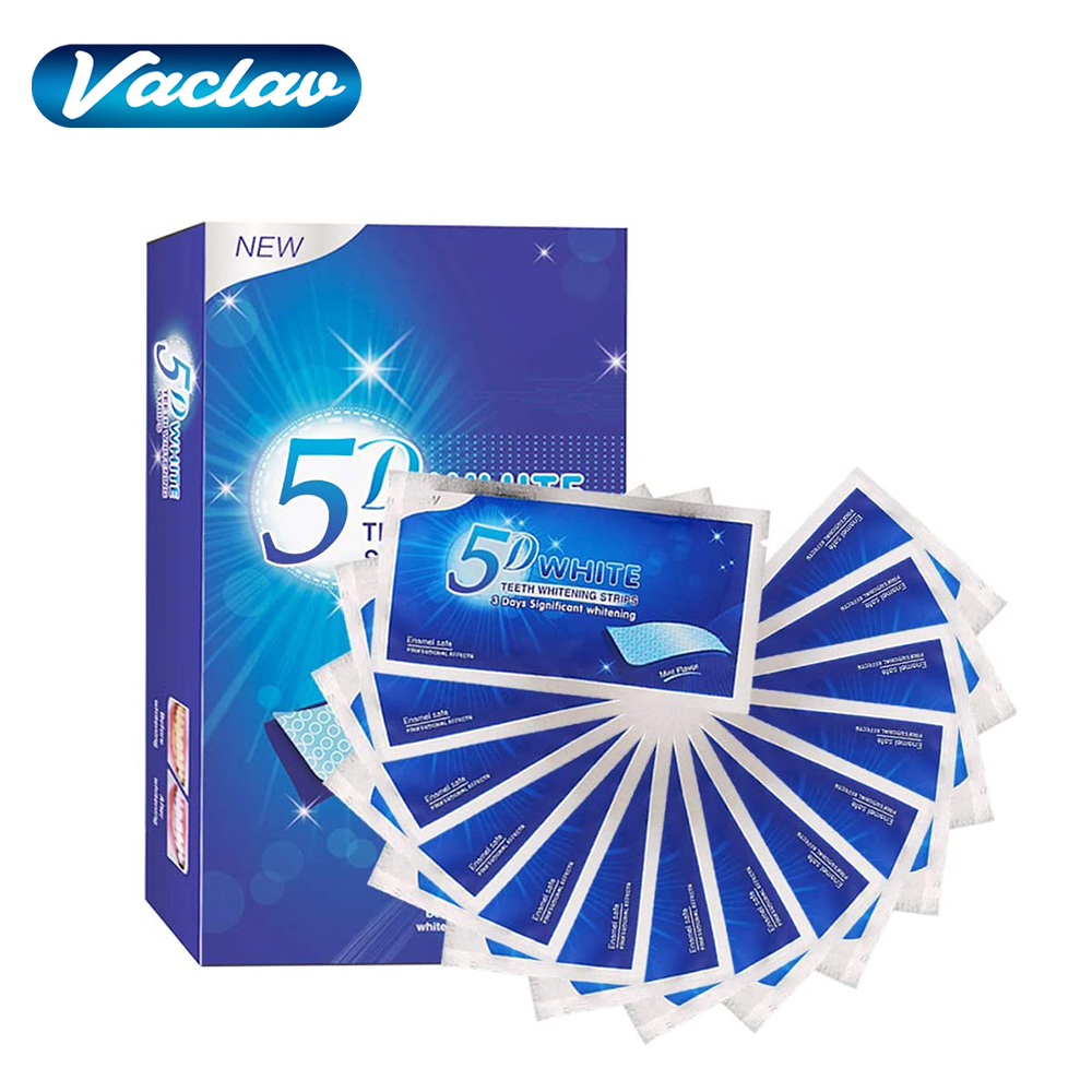 5D White Teeth Whitening Strip - Teeth Whitening With Hydrogen Peroxide review and price