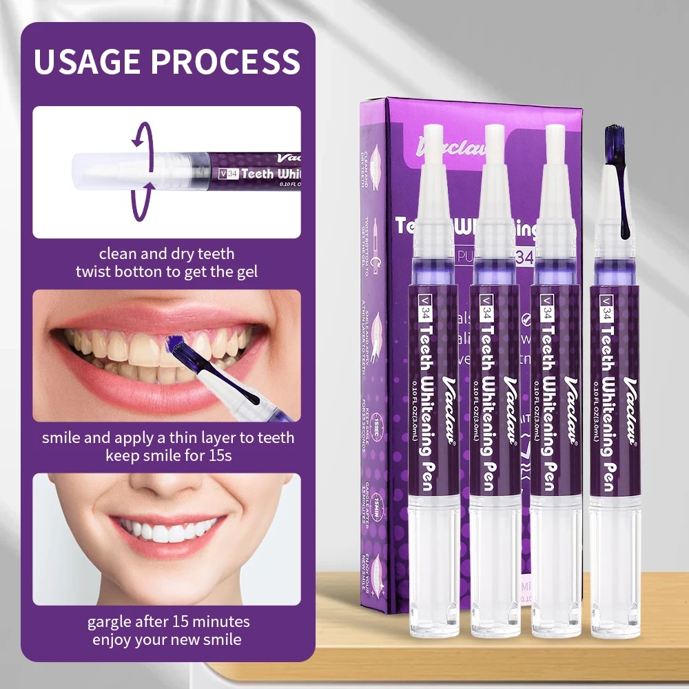 Vaclav V34 Purple Teeth Whiten - Teeth Whitening With Hydrogen Peroxide review and price