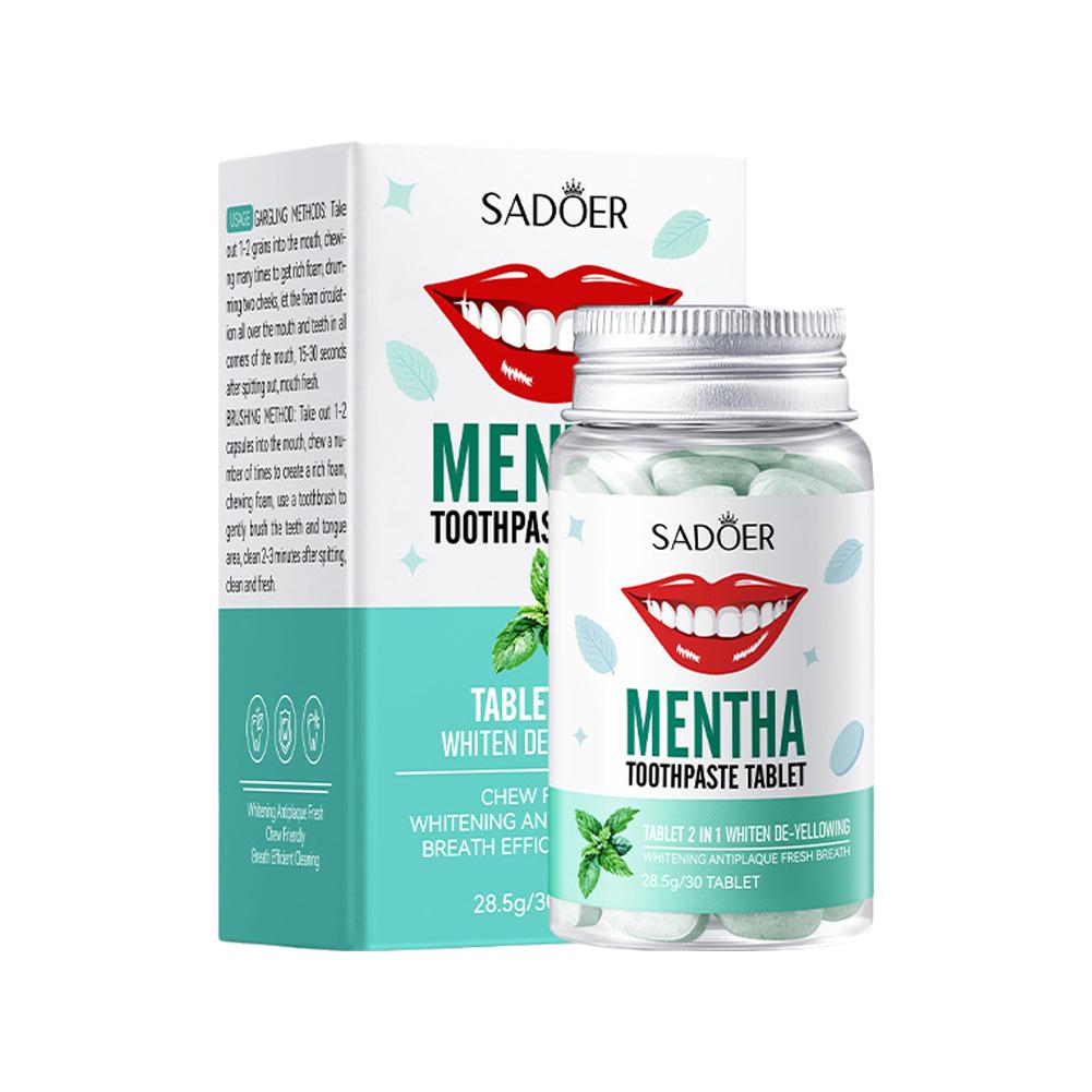 Mint Solid Toothpaste Tablets  - Teeth Whitening Charcoal review and price